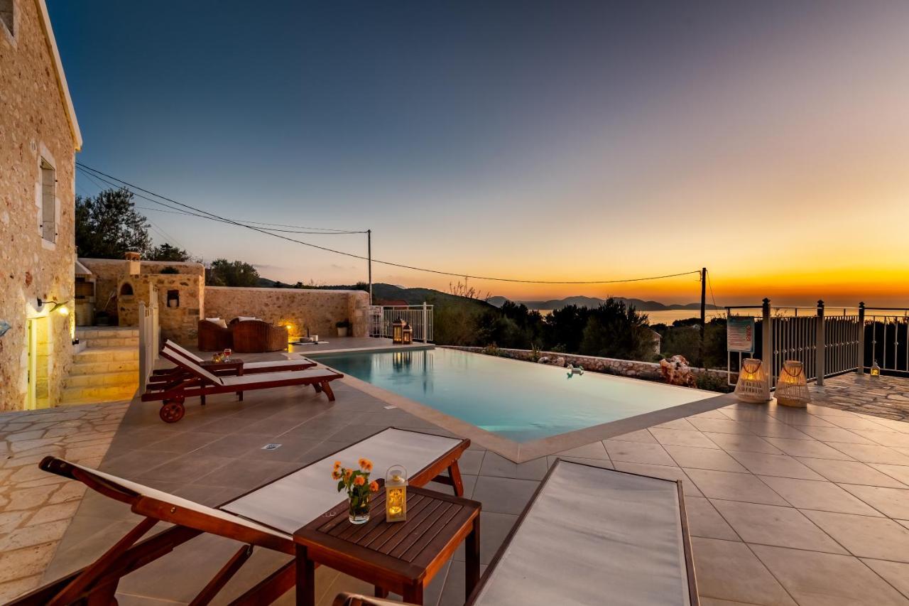 Fiscardo Luxury Stone Villa Alex ,With Sunset View! Fiskardo Exterior foto